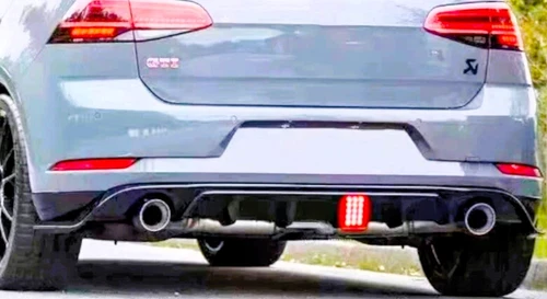 VW Golf MK7.5 GTI GTD TSI TDI TCR Style Rear Valance Diffuser Spoiler Body Kit - Picture 9 of 10