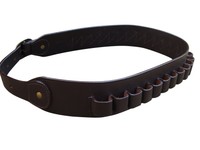 Rigid Leather Full Hide 12 Gauge Open Cartridge Belt For Shooting Shot Gun Rigid Leather Full Hide 12 Gauge Open Cartridge Belt For Shooting Shot Gun