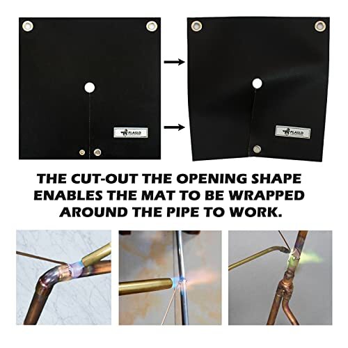 Welding Blanket & Heat Shield Mat For Soldering Copper Pipe 12''x12