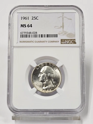 1961- Philadelphia Washington Quarter NGC Uncirculated MS64