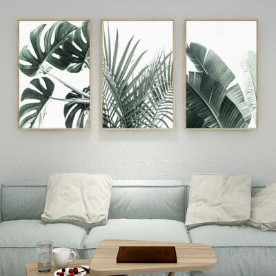 Palm Leaf Poster Monstera Wall Art | eBay