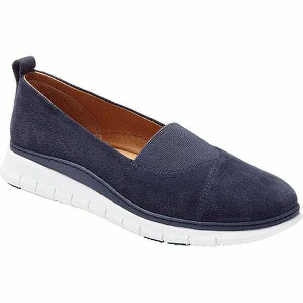 NEW Vionic w Orthaheel Linden Loafer Slip on Shoes, Blue Suede, Women Size 6 | eBay