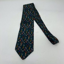 Men's Liberty of London Golf Tie Green Silk Made in USA