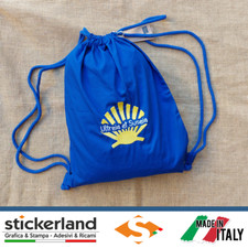 Sacca zaino di cotone al 100% personalizzata con ricamo ULTREIA ET SUSEIA