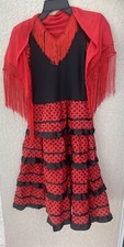 Spanish Flamenco Girl Dress Costume Size 10-12