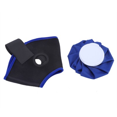 1 Ankle Ice Pack Breathable Cold/Hot Compress For Muscle Pain Blue