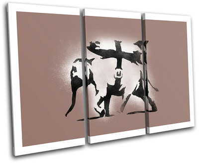 Poster Mural Toile Banksy Style - Vampire Fantasy Angel - Impression Haute Résolution - Neuf