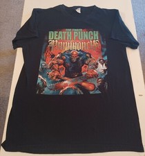 2015 Five Finger Death Punch Papa Roach Concert Tour Tee Shirt - Large