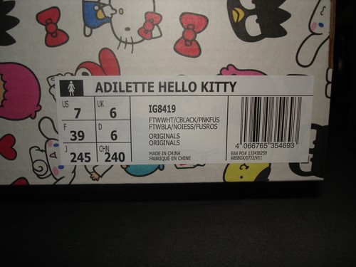 adidas Originals Adilette Slides Hello Kitty IG8419 Sanrio - Size 7 US - Picture 4 of 5