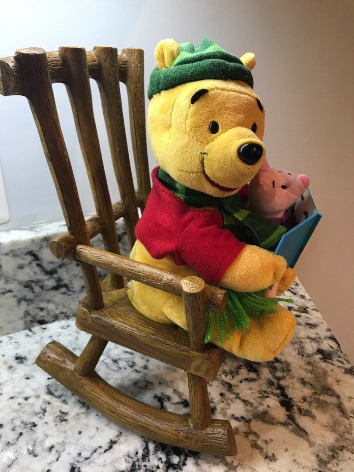 Gemmy Disney Christmas Winnie the Pooh & Piglet Multi-Action Rocking ...