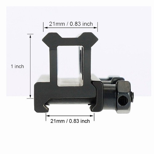 1 inch High Riser Rail Red Dot Sight Mount Scope Base For 20mm Picatinny - Picture 6 of 7