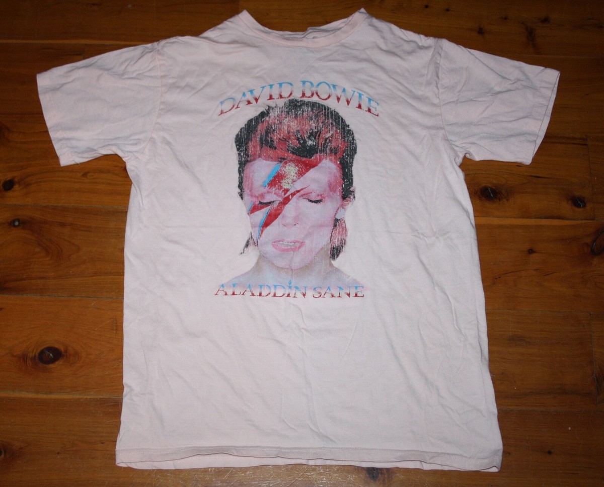 Official DAVID BOWIE Face ALADDIN SANE Pink T-Shirt SHIRT Size