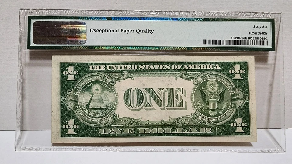 $1 1935D SILVER CERTIFICATE PMG66EPQ S/N 55500000 - Image 4 of 4