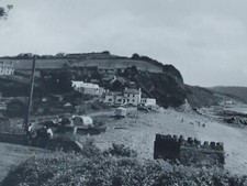 SAUNDERSFOOT   The Wiseman's Bridge,   Caravans on Beach, by the Inn, Tuck RPPC 