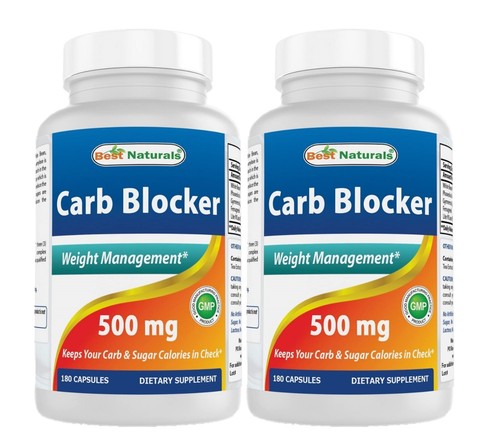 2er Pack Best Naturals Carb Blocker 180 Kapseln