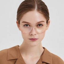Carin Korea Brand New Jeans Rose Gold B-Titanium Aviator Eyeglasses Gemma C1