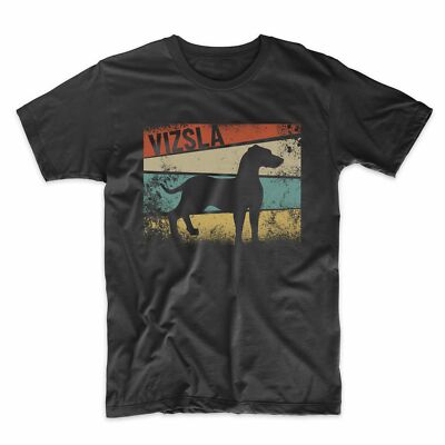 Men's Vizsla Shirt - Retro Style Vizsla Silhouette Dog Owner T-Shirt
