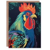 Lebendiges, KräFtiges, Helles Hahnhuhn Vielen Dank Dankeskarte