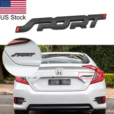 1pc 5'' Matte Black SPORT Emblem Badge Rear Trunk Side Door Fender Decal Decor