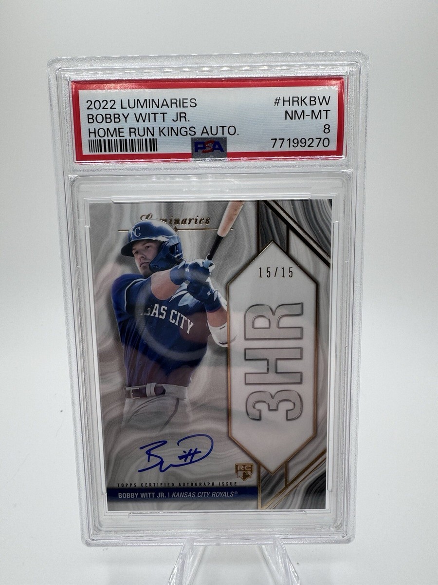 2022 Topps Luminaries Home Run Kings Auto #HRKBW Bobby Witt Jr. RC 