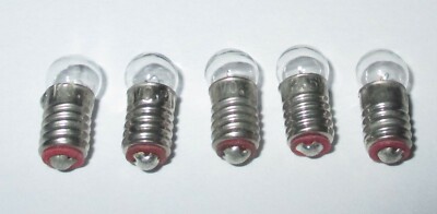 Glühbirne E5.5  3,5 Volt für Krippen-, Puppenhauslampen  5 Stück  *NEU*