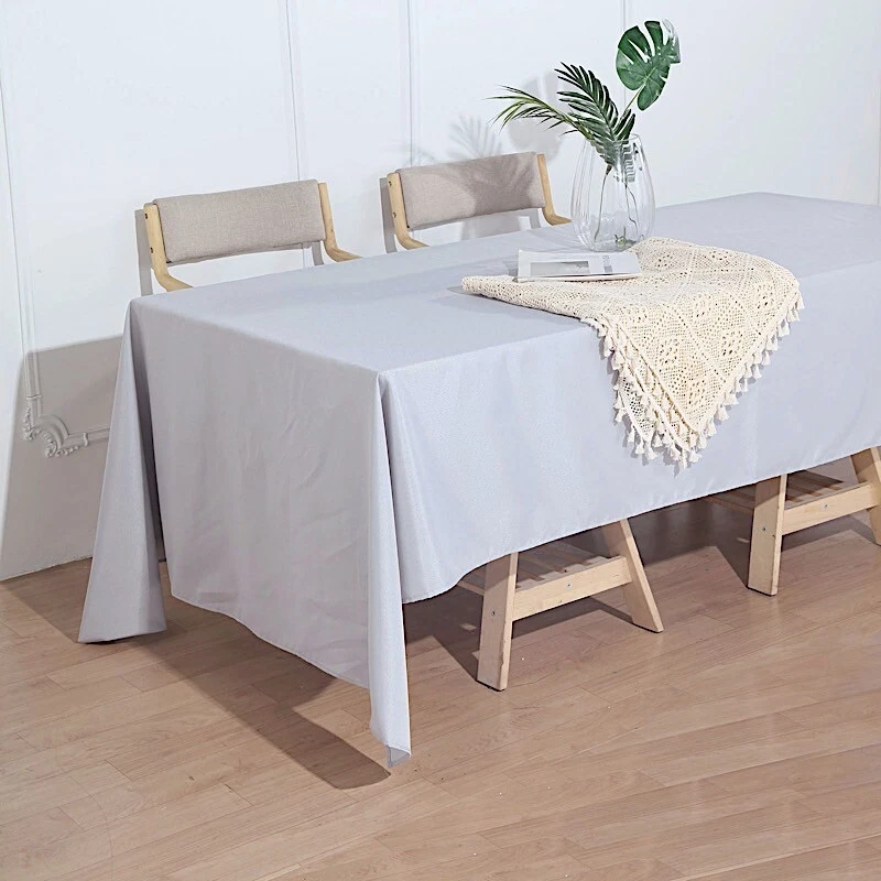 72x120" Polyester RECTANGULAR Tablecloth Wedding Table Linens Supplies Home - Image 4 of 4