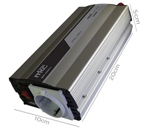 INVERTER POTENZA 600W 1200W ONDA SINUSOIDALE ELETTRONICA CAMPER SMARTPHONE PC - Imagen 2 de 2
