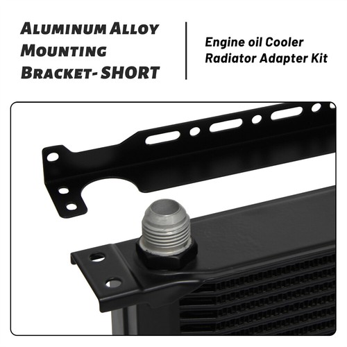 Black Aluminum Mount Bracket & Bolt Hole Distance 248mm for Mishimoto Oil Cooler - Picture 4 of 9