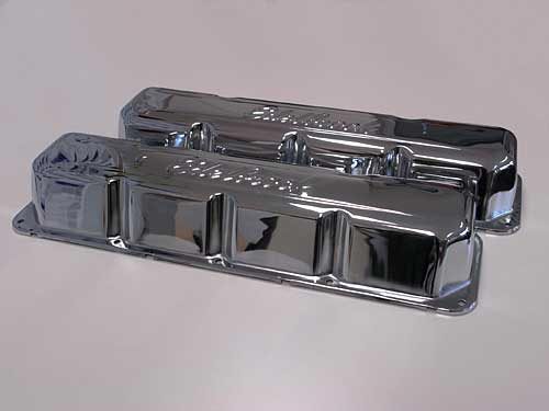 Kit caches culbuteurs chromé EDELBROCK V8 AMC JEEP pour rassemblement auto et look custom