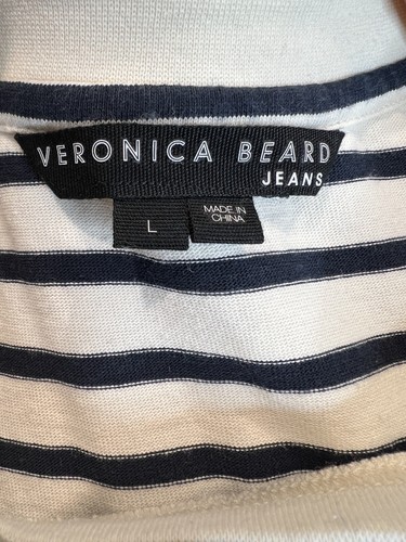 VERONICA BEARD Laszlo Dress Women's Costal Tie-Waist Striped Short Preppy Sz L - Picture 7 of 12