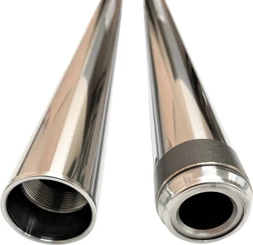 Pro One Chrome 39mm Fork Tubes 24.25in L Sportster 883 87-08 - Image 3 of 4