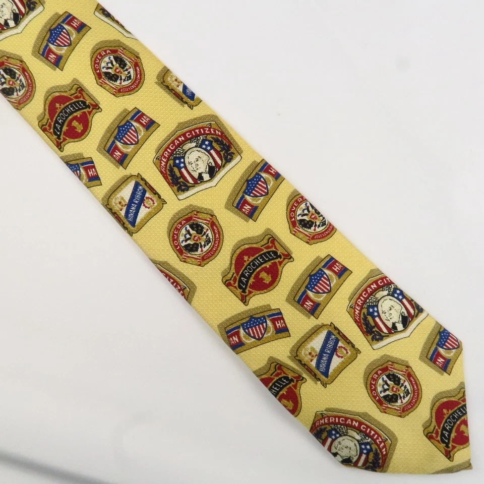 Lands End Cigar Bands Gold Tie Lovera Havana Ribbon La Rochelle 58"x3.5" Smoke - Image 2 of 4