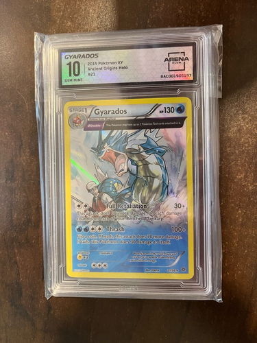 2015 Pokemon XY Gyarados Holo Ancient Origins 21/98 ARENA CLUB 10 GEM MT