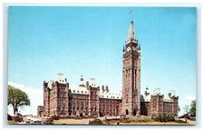 Postcard Houses of Parliament Peace Tower Ottawa Ontario Canada Chrome Unposted