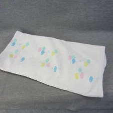 Morgan Baby Blanket Waffle Knit Balloons Yellow Blue READ