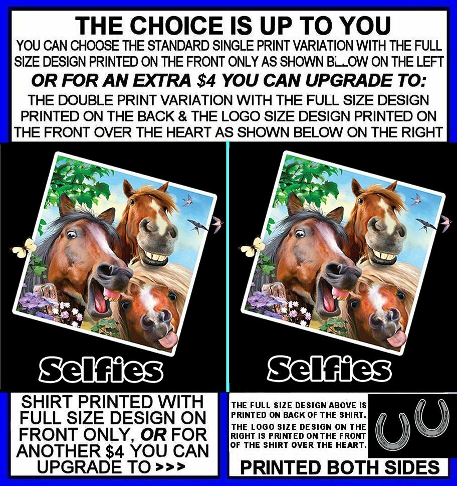 ALTRA FUNNY STANDARDBRED MUSTANG QUARTO O ALTRE RAZZE CAVALLO SELFIE CANOTTA AB362