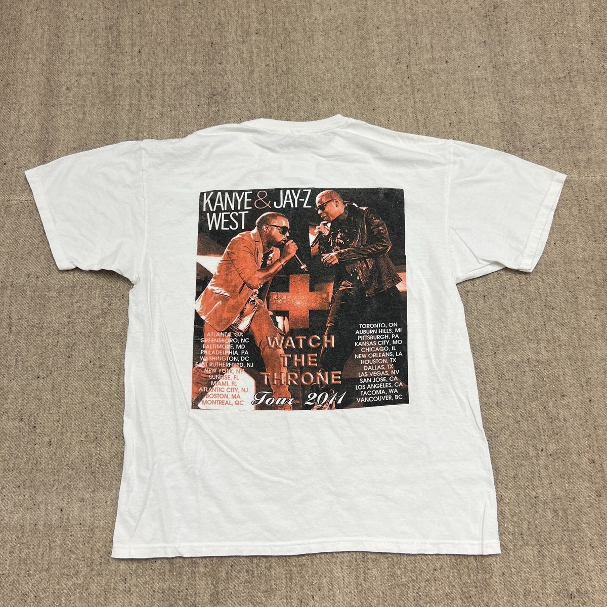 Watch The Throne Shirt Mens XL White 2011 Kanye West Jay Z