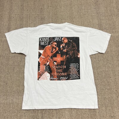 Watch The Throne Shirt Mens XL White 2011 Kanye West Jay Z