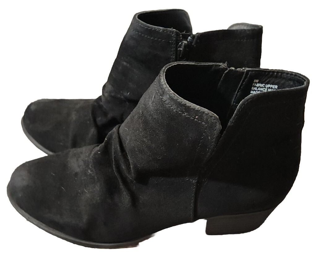 LANE BRYANT Talla Grande Ancho Imitación Gamuza Botines Zapatos Mujer Talla 8 W