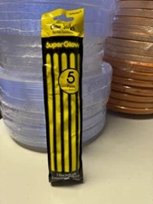 Amscan 5ct. Yellow 8" Super Glow Sticks Party Favor Decoration Supply New!!!