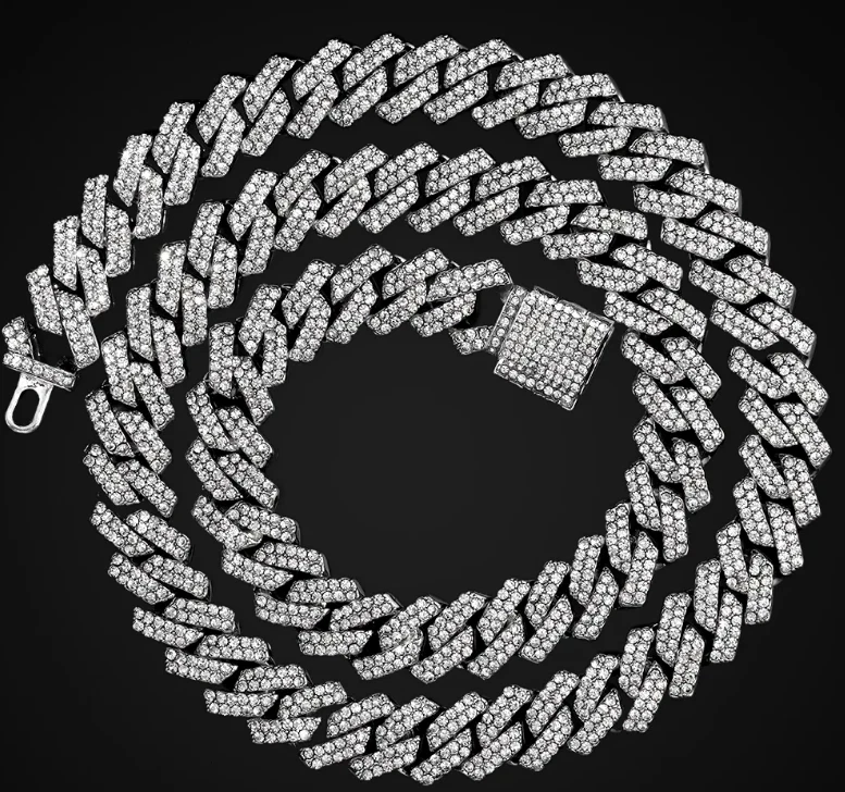 Collar Cadena Plata 925 Acero Inoxidable Cubano Mujer Hombre Chapado en Oro Foto 3 de 4