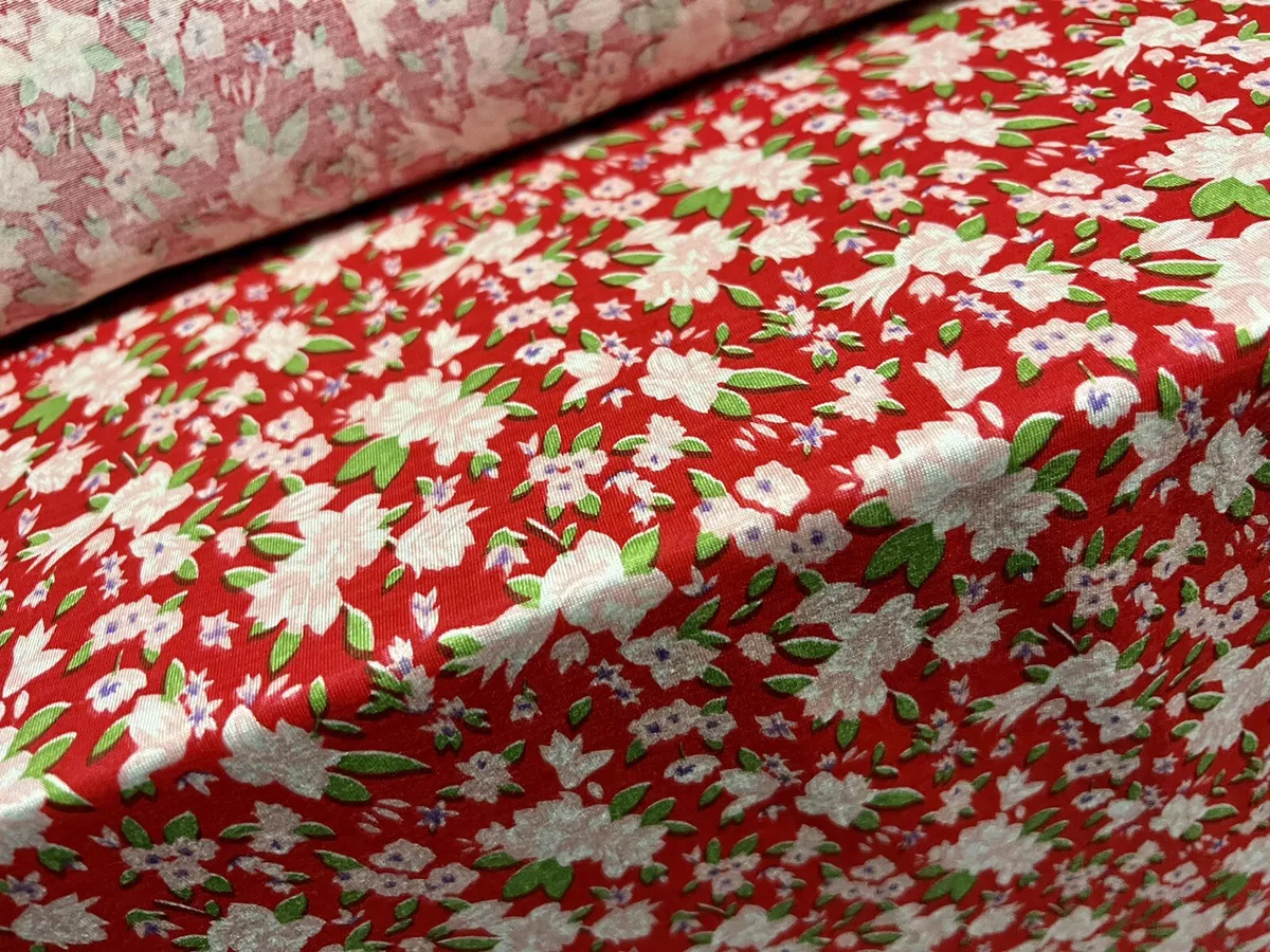 Jersey fabric floral deals