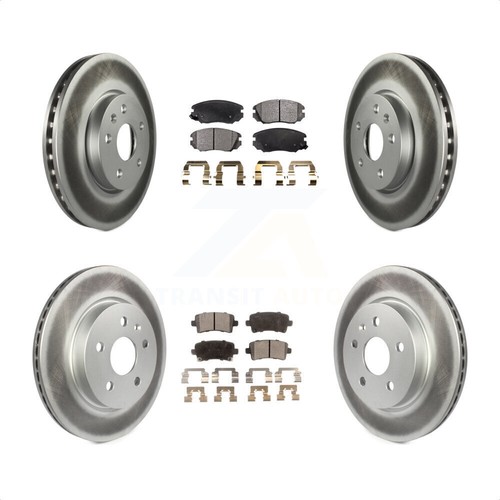 Front & Rear Brake Rotor & Ceramic Pad Kit w/Chemicals for Buick Lucerne