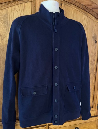 ORLEBAR BRAUN blau Baumwolle Waffel Strick Knopfleiste Jacke Größe M