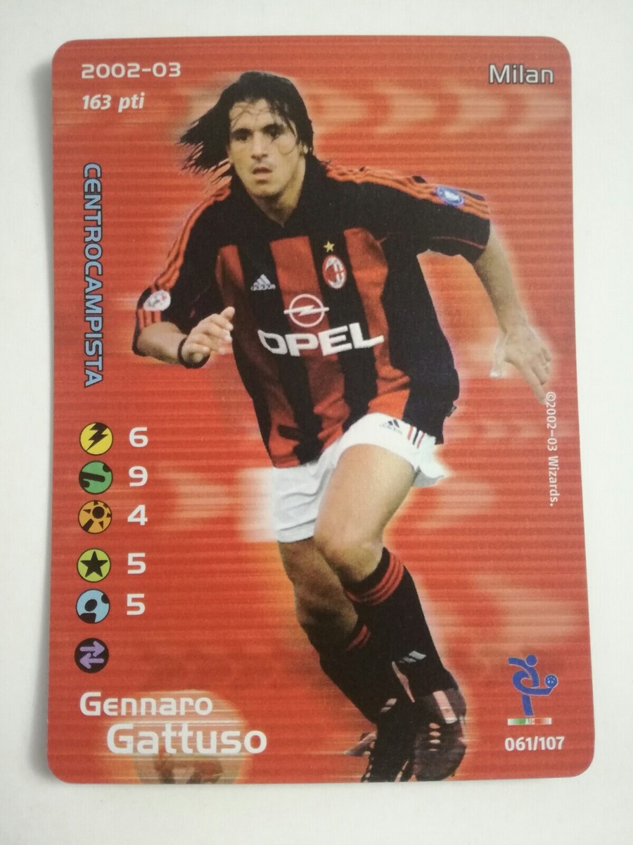 2001 PANINI CALCIO MILAN GATTUSO ジャージカード 2001 PANINI CALCIO