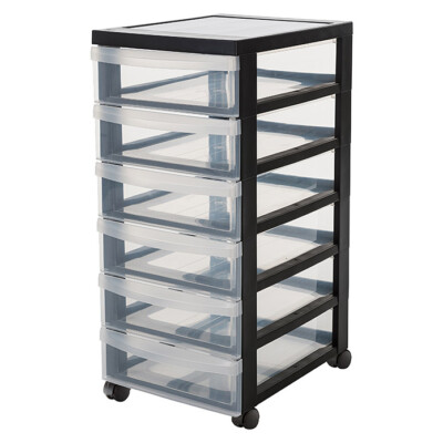 Rollcontainer 6 Schubladen Schubladenschrank Schrank Bürocontainer Kunststoff