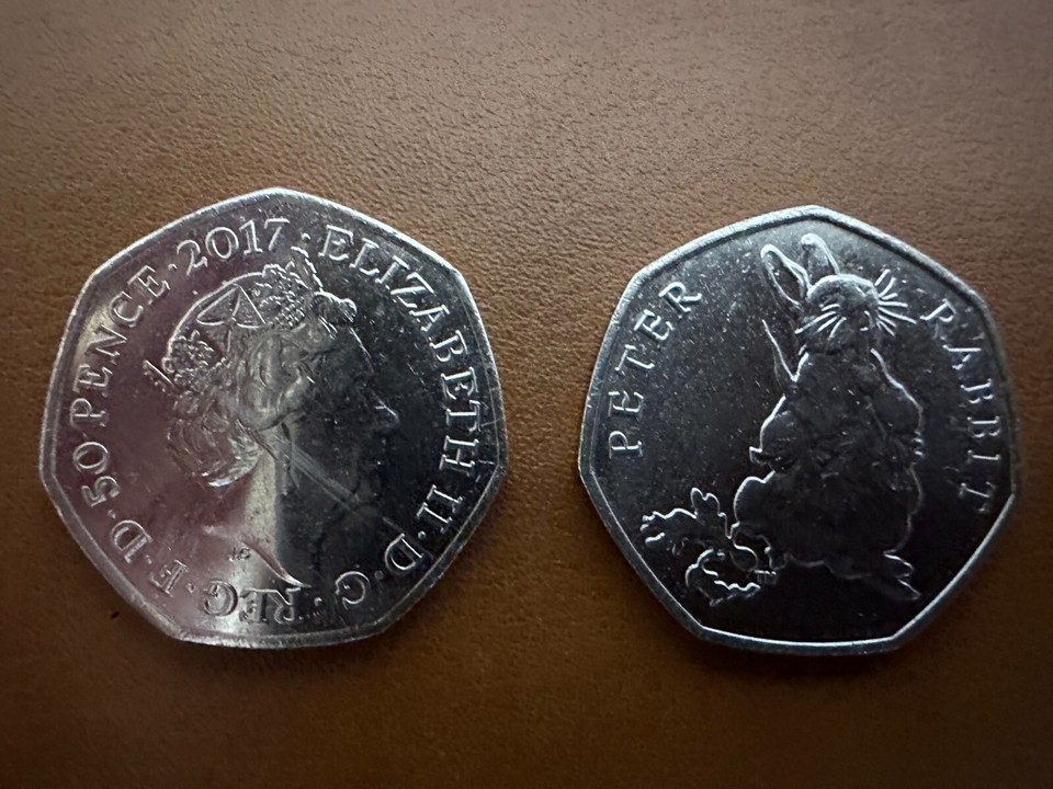 Rare Tale of Peter Rabbit 2017 & Peter Rabbit 2018 50p Coins | eBay UK