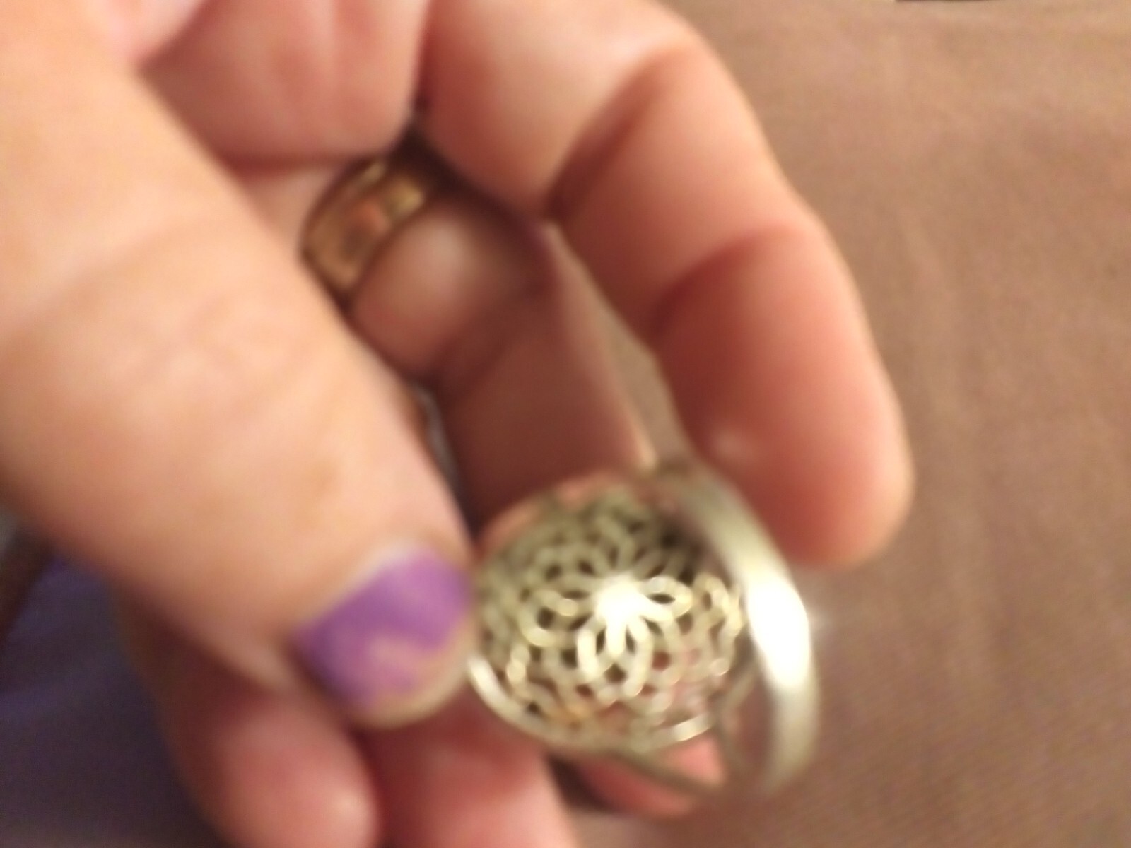 Sterling Silver Large Statement ring with oval aq… - image 4