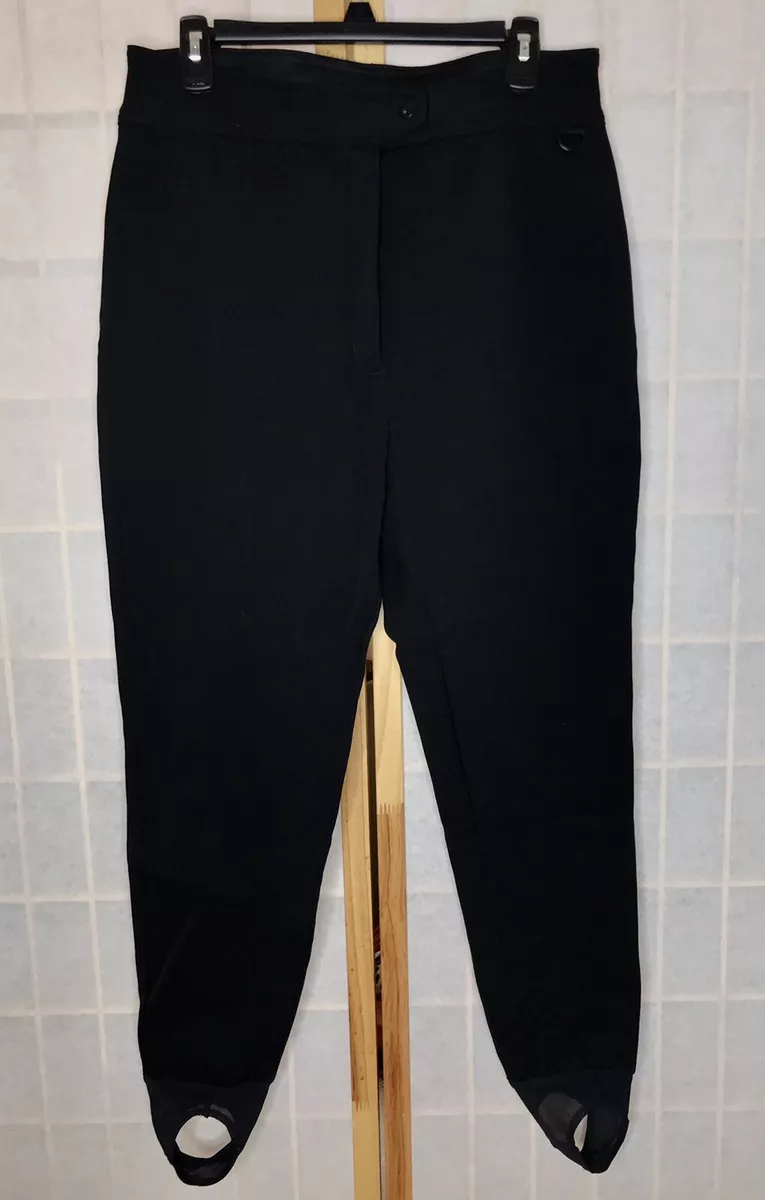 Classic Stirrup Ski Pants 14 Wool Nylon Blend Black Winter Sports Warm Ex  Cond