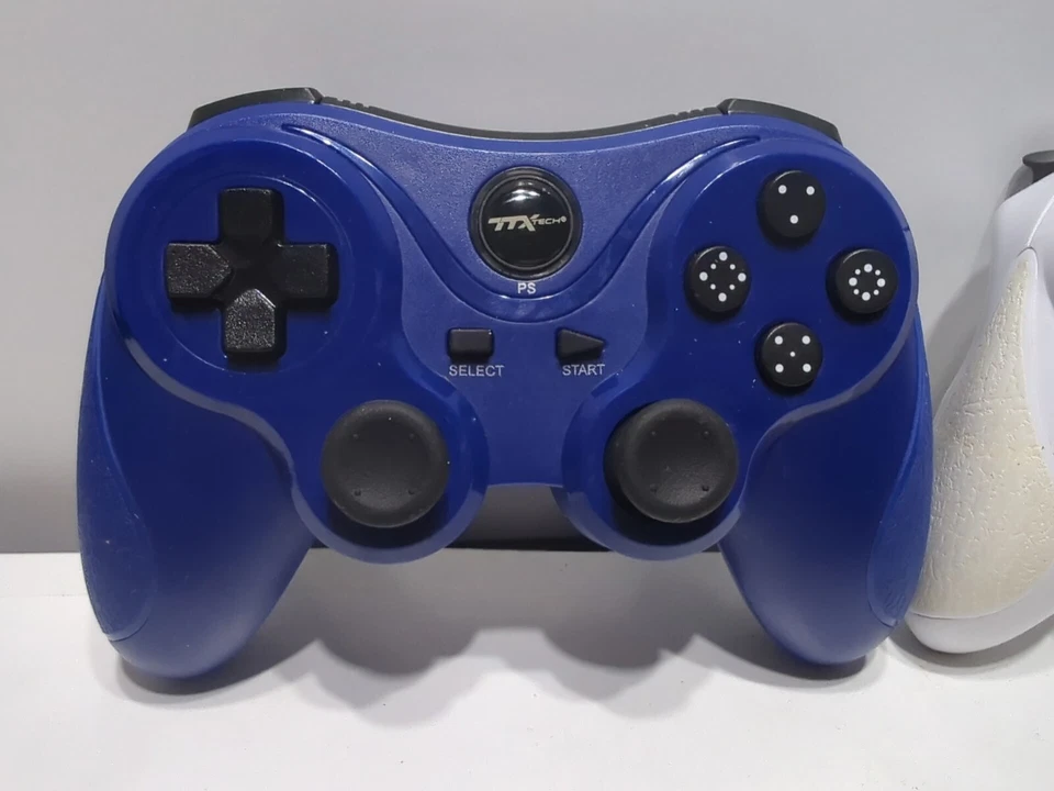✨Lote de 2✨ Controladores Inalámbricos USB TTX Tech PC y PlayStation 3 PS3 Azul y Blanco Foto 2 de 4